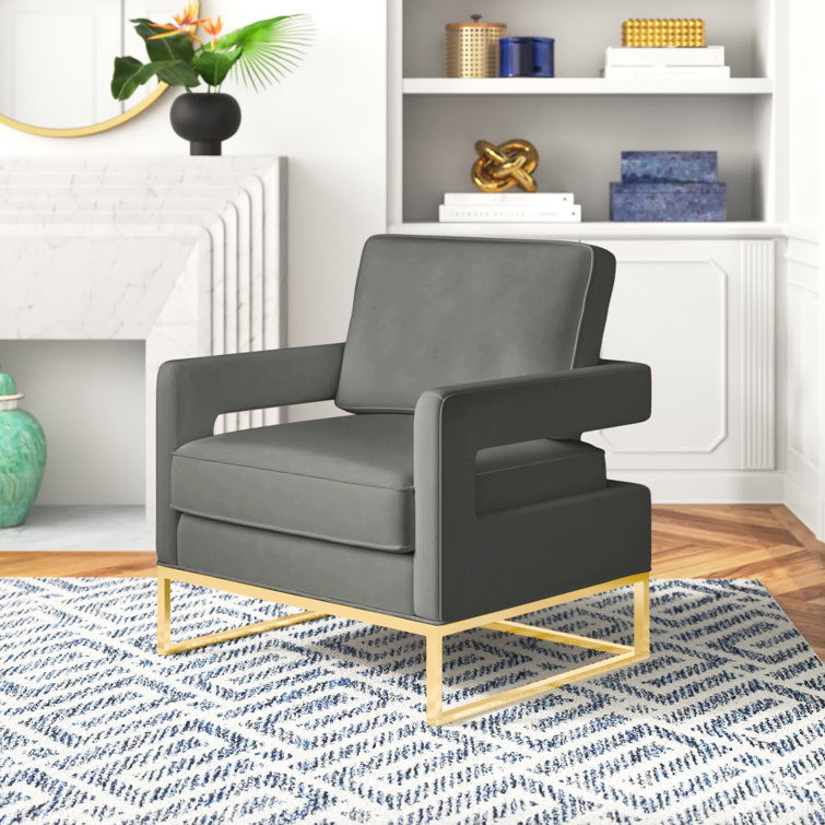 Etta Avenue™ Isabel 33.5'' Wide Velvet Armchair & Reviews Wayfair